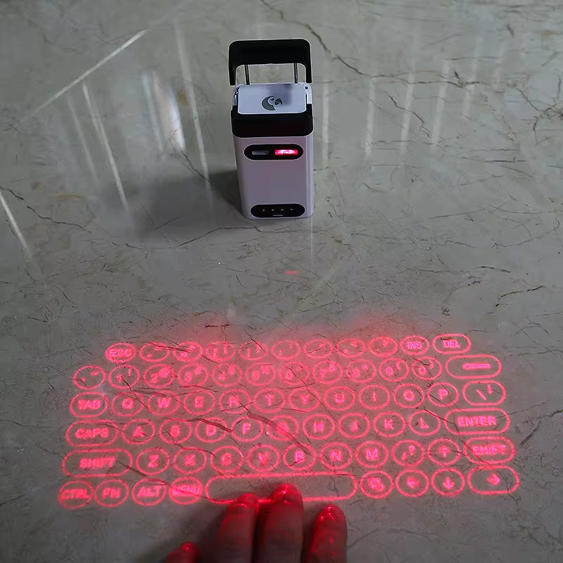 Mini Wireless Bluetooth Laser Projection Keyboard with Mouse Function for Laptops and Smartphones