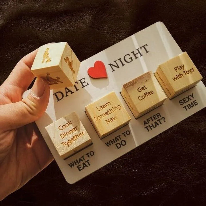 Date Night Dice after Dark Edition Date Night Wooden Dice Game for Couples Fun